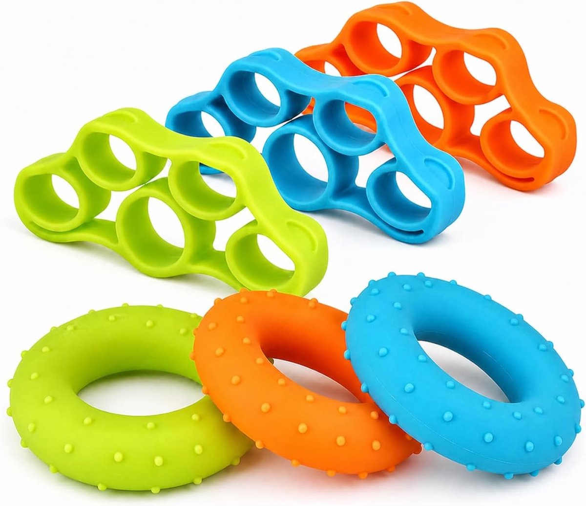 Set van 6 Handgrepen voor Krachttraining, Vinger Trainer en Gripversterking, Ideaal voor Klimmen en Fitness