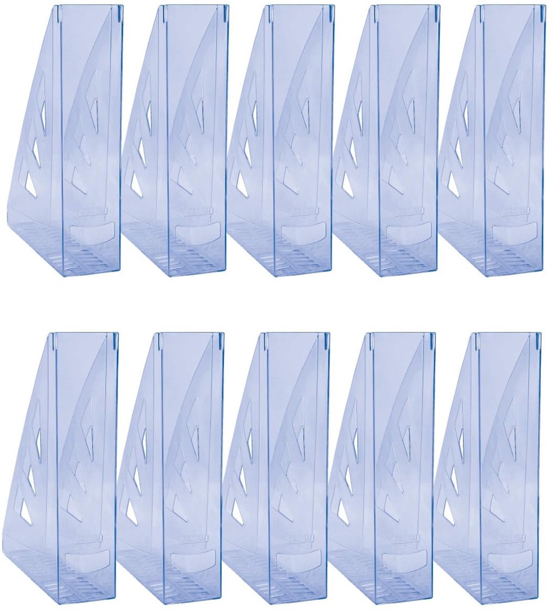 Magazine Folder - Modern Design - 10 Stuks - Blauw Transparant