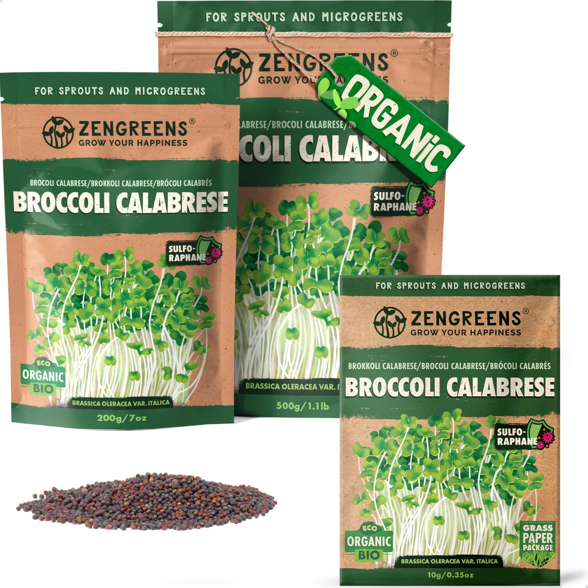 Biologische broccoli calabrese zaden - Kies uit 10g, 200g of 500g