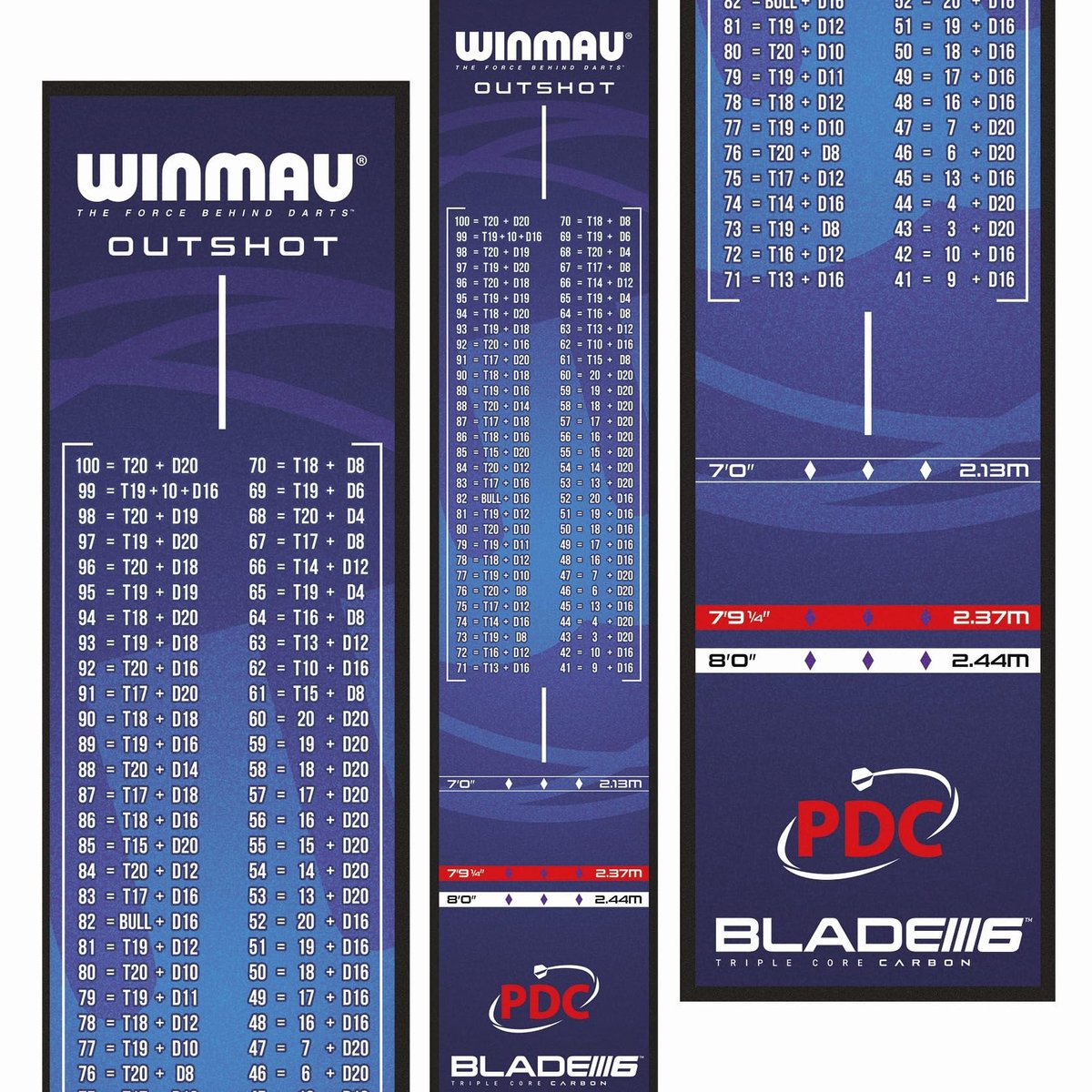 Dartmat met oche lijnen - Antislip en lichtgewicht