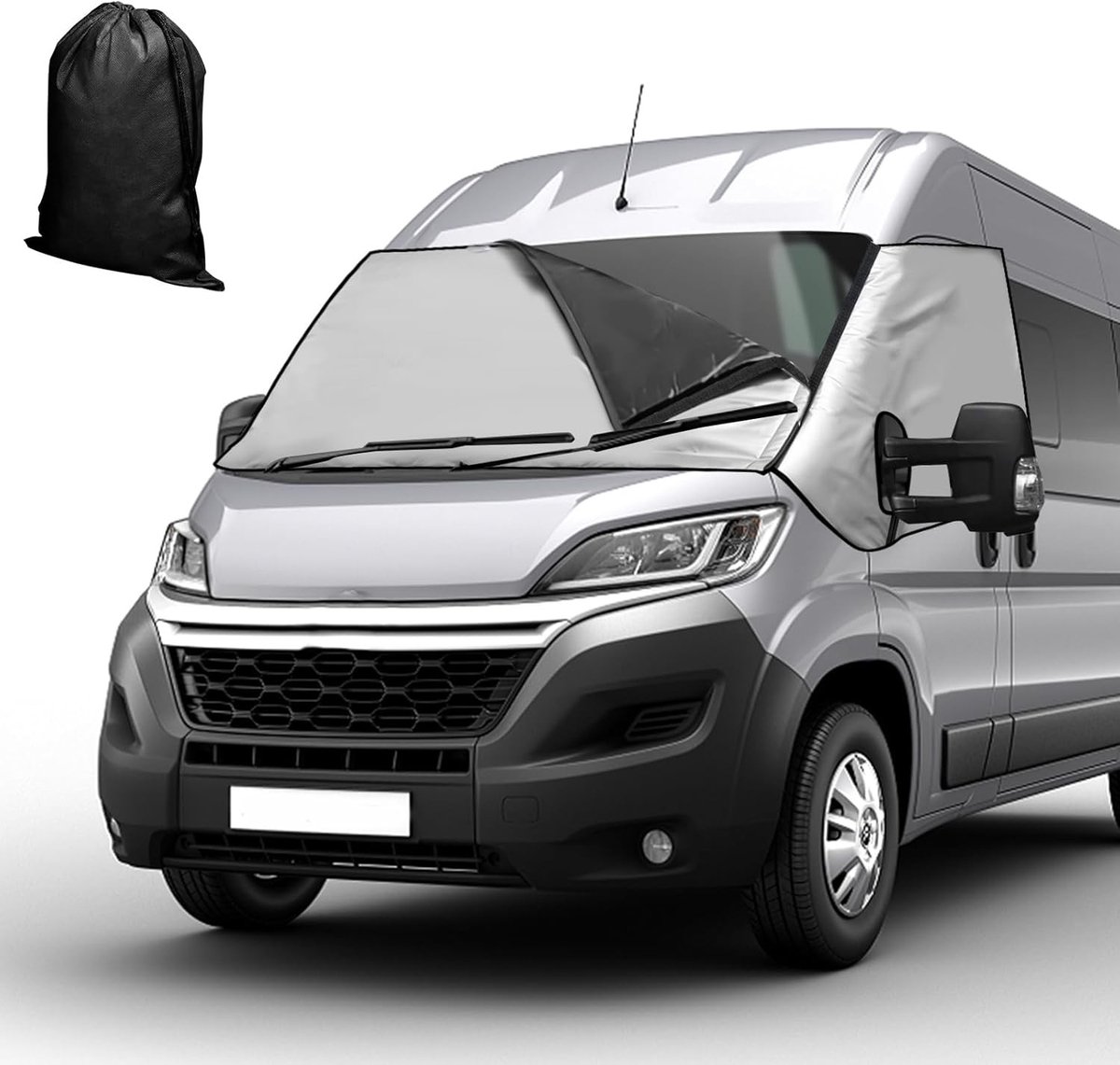 Windschermhoes voor Peugeot Boxer, Citroen Jumper en Ducato X250/290 - Versterkte 210D Oxford, Bescherming tegen Zon, Vorst en Stof, Afneembaar en Duurzaam