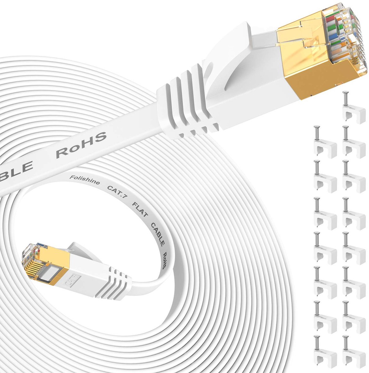 Ethernet Kabel 15m Cat7 - Hoge Snelheid met Goud Geplateerde Connector