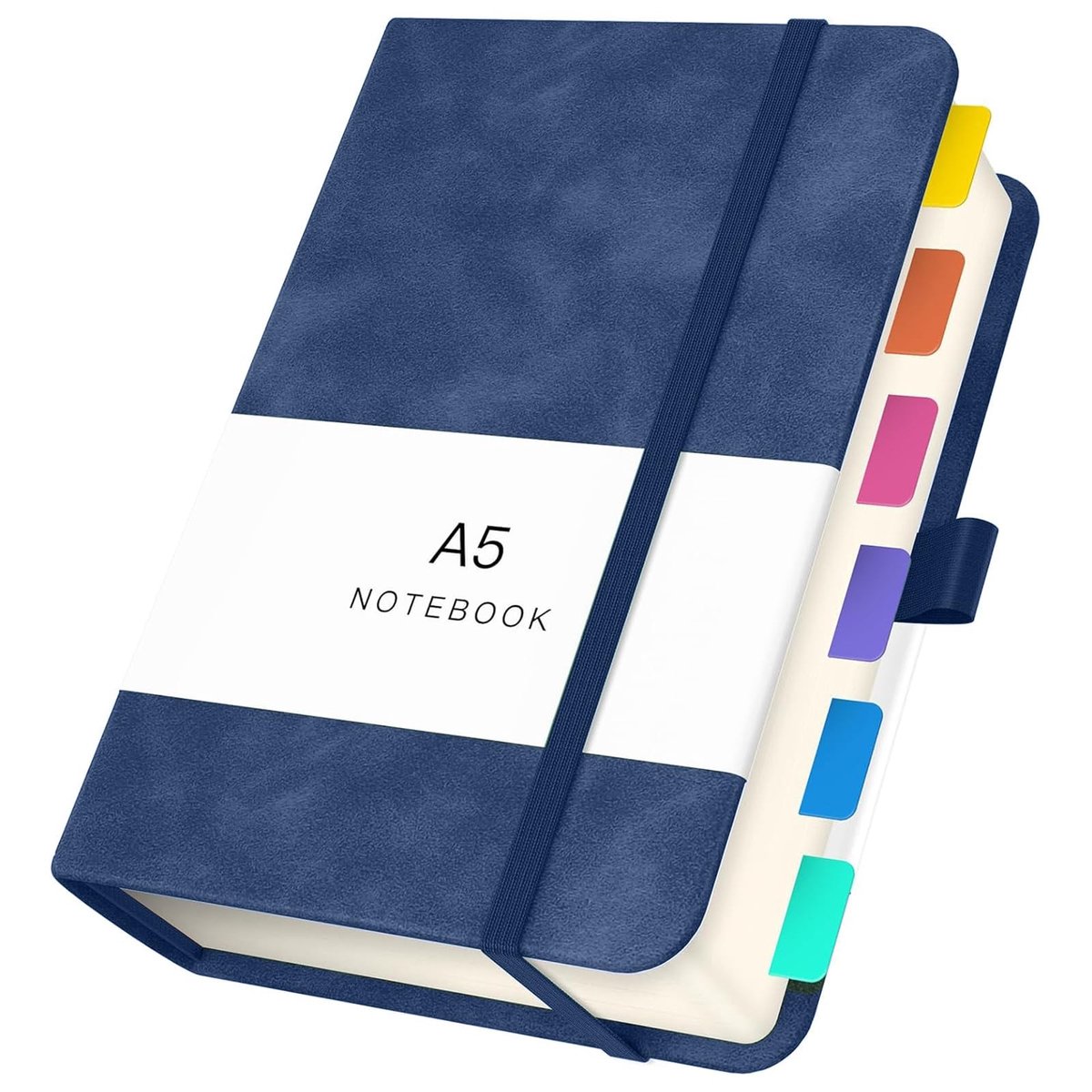 A5 Notebook - PU Leer - 360 pagina's - Donkerblauw