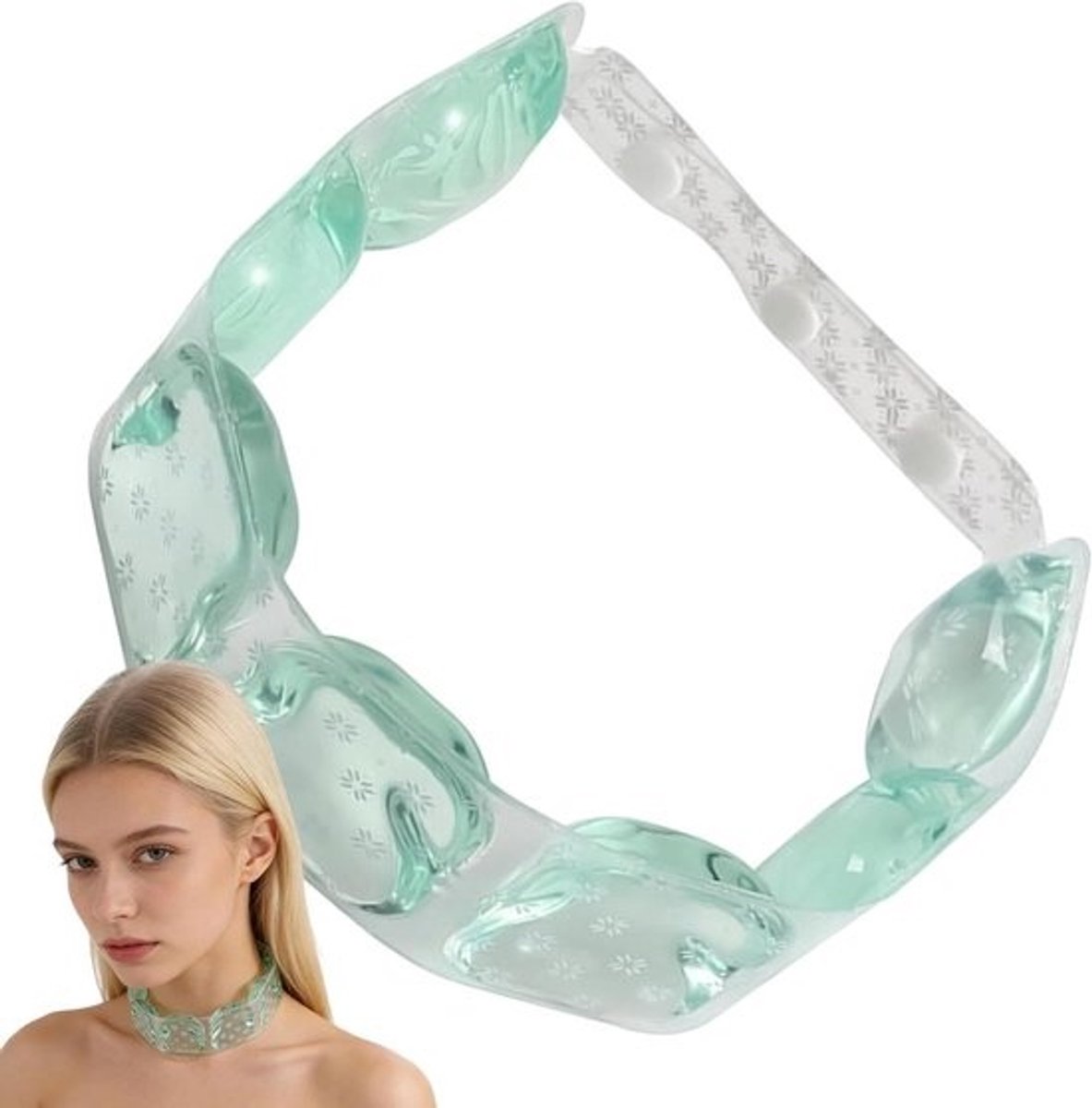Nek Koelbuis - Verkoelende Halsband - Comfort in Hitte - Verstelbaar en Herbruikbaar - 60 cm - Blauw