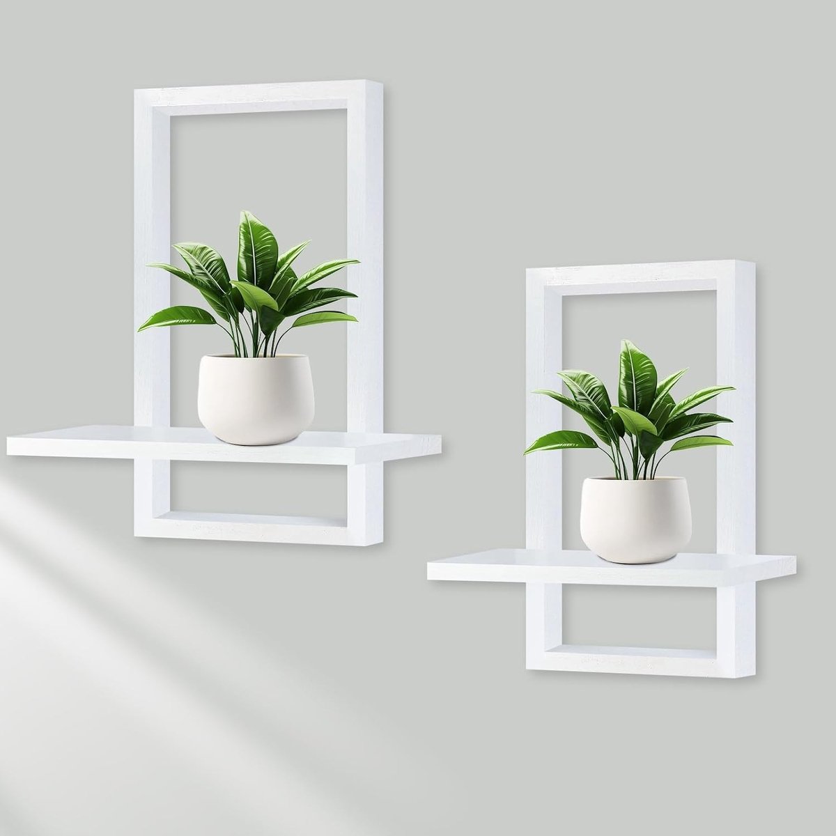 Houten Wandplanken voor Decoratie - Wit, Multifunctioneel en Ruimtebesparend