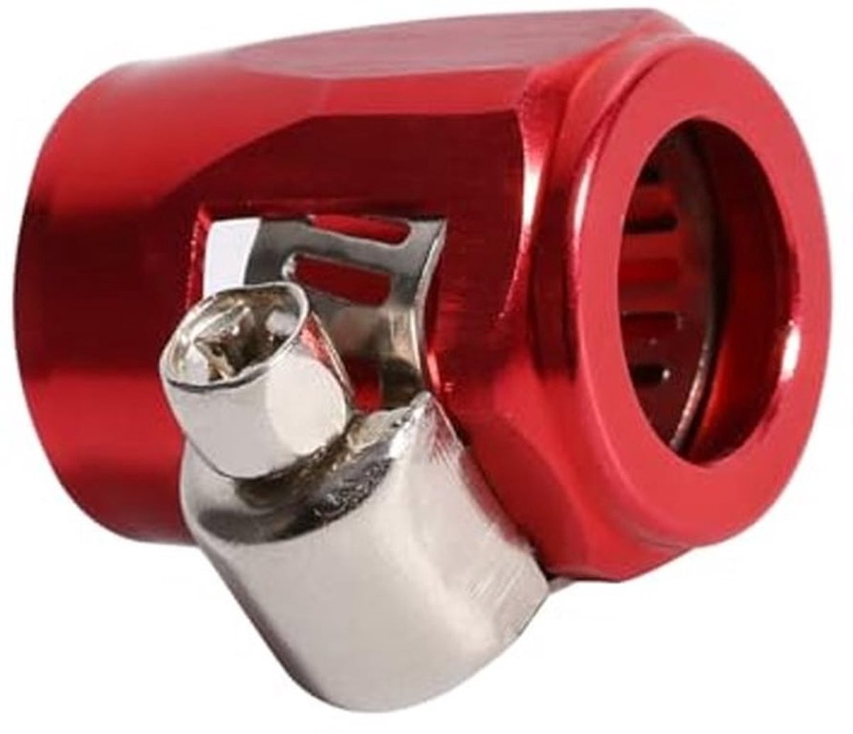 AN6 slangkoppeling, leidingkoppeling, zeskantige slangklem voor olie- en waterleidingen in auto's (rood)