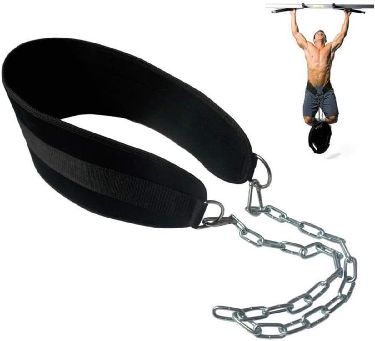 Verstelbare gewichten riem voor pull-ups en dips met dubbele D-ring voor krachttraining en fitness accessoires