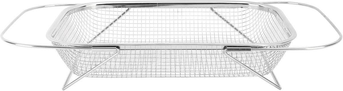 Boven de Gootsteen Colander Strainer Mand van RVS met Handvatten - Uitbreidbare Keuken Essentials voor Efficiënt Afvoeren en Vaatwassen