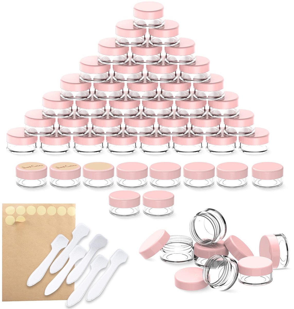 Set van 60 Lege Reiskruidenpotjes - 5 ml met Schroefdop