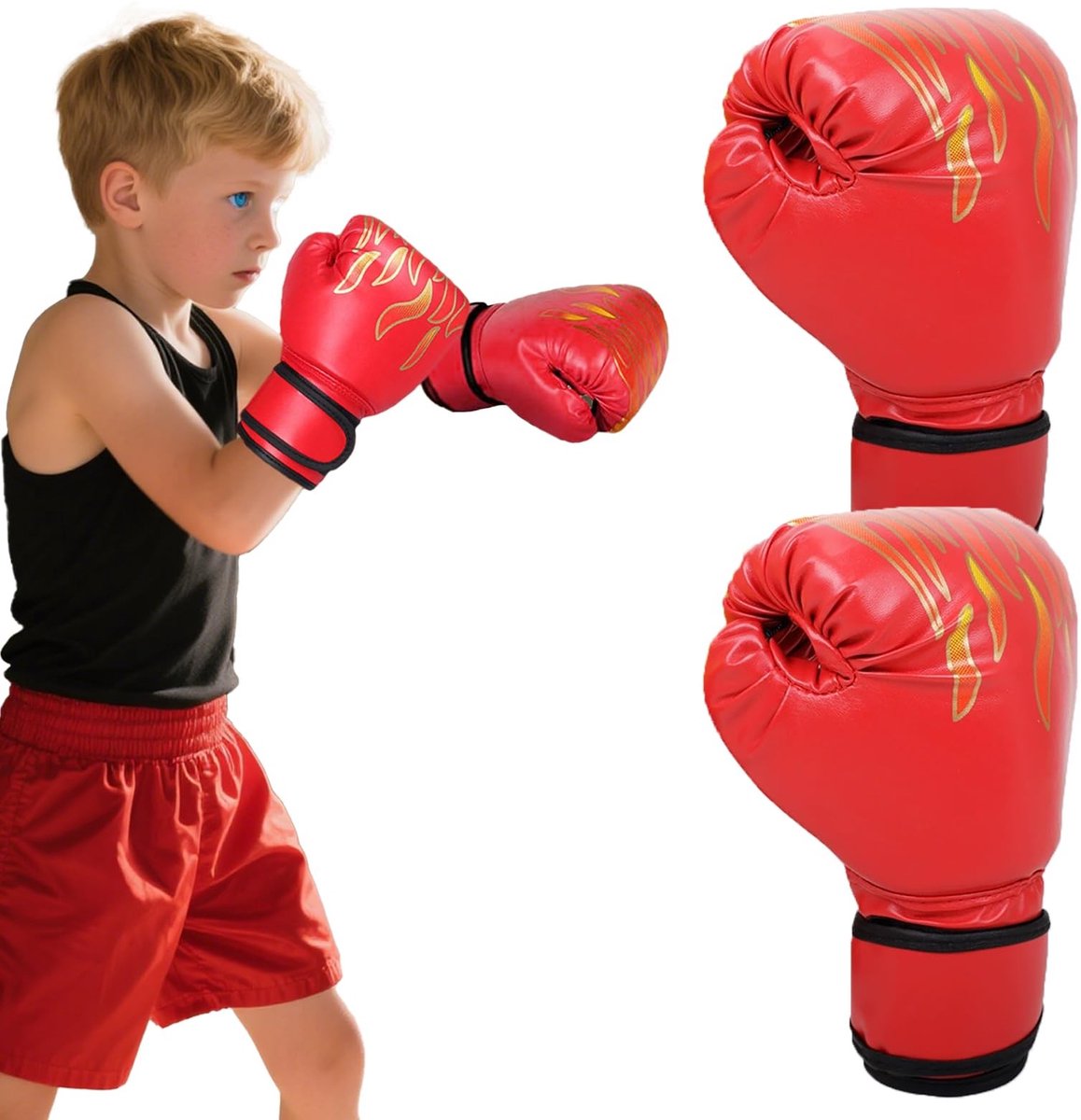 Kinderen Boxing Handschoenen - 6 oz Rood