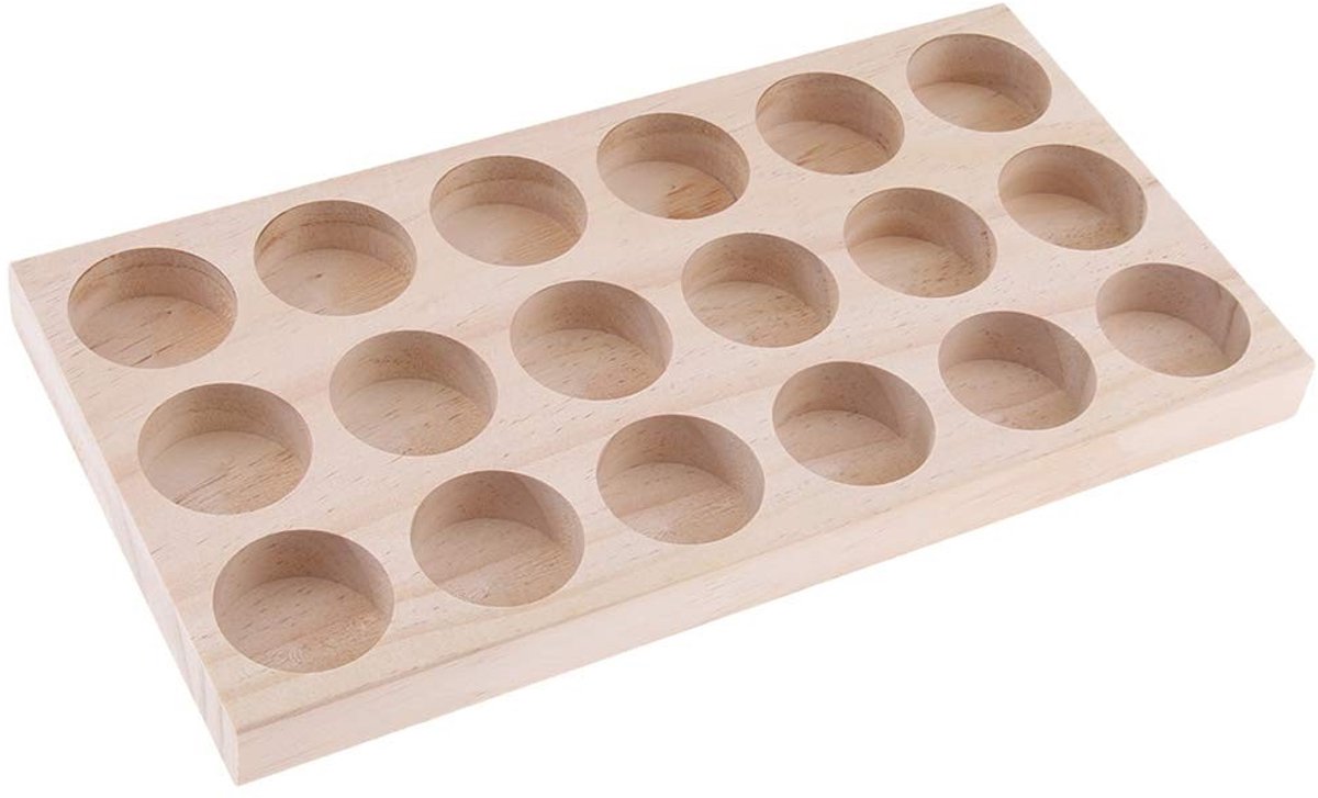 Olieflessen opslag - Houten standaard voor 18 flesjes