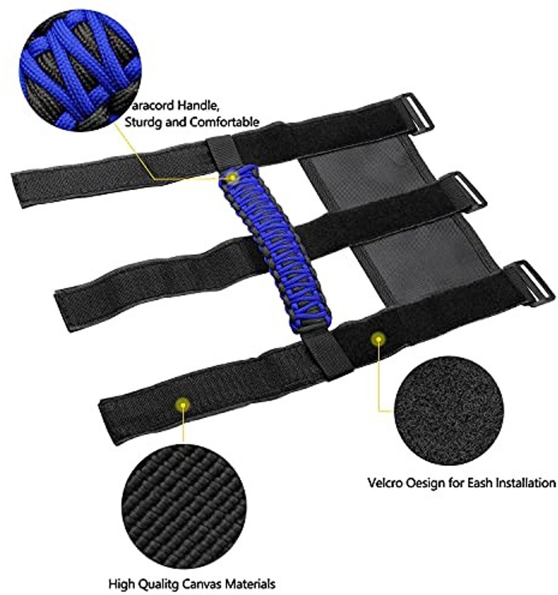 Roll Bar Handgrepen - Voor Jeep Wrangler 1987-2022 - Blauw