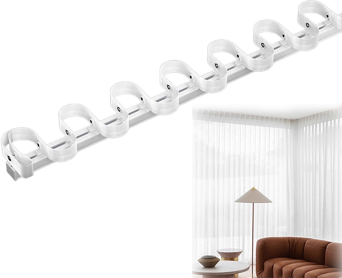 Aluminium Gordijnrails S Wave - 100-600cm - Inclusief Tape Set