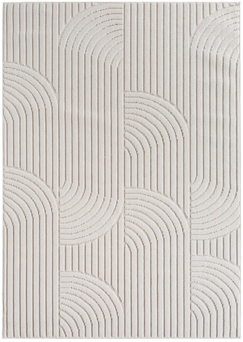 Dutch XXL Japandi Vloerkleed | Tapijt | Helix | Bogen | Crème | 240x340 cm