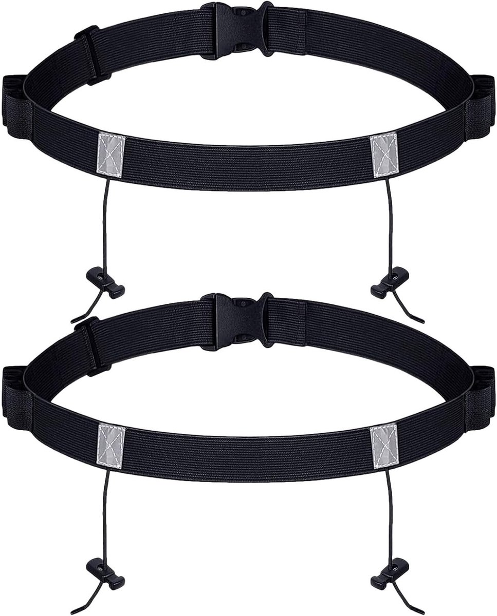 Sportriem voor Wedstrijden - 2 Stuks Verstelbare Licentienummer Straps, Comfortabel en Ideaal voor Hardlopen en Sportevenementen