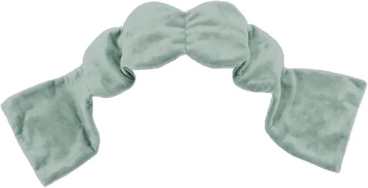 Verzwarend Oogmasker voor Diepe Ontspanning en Slaap – Zacht Katoen, 78 cm Lang met Kralen, Ideaal voor Reizen en Meditatie (Groen, Fluweel)