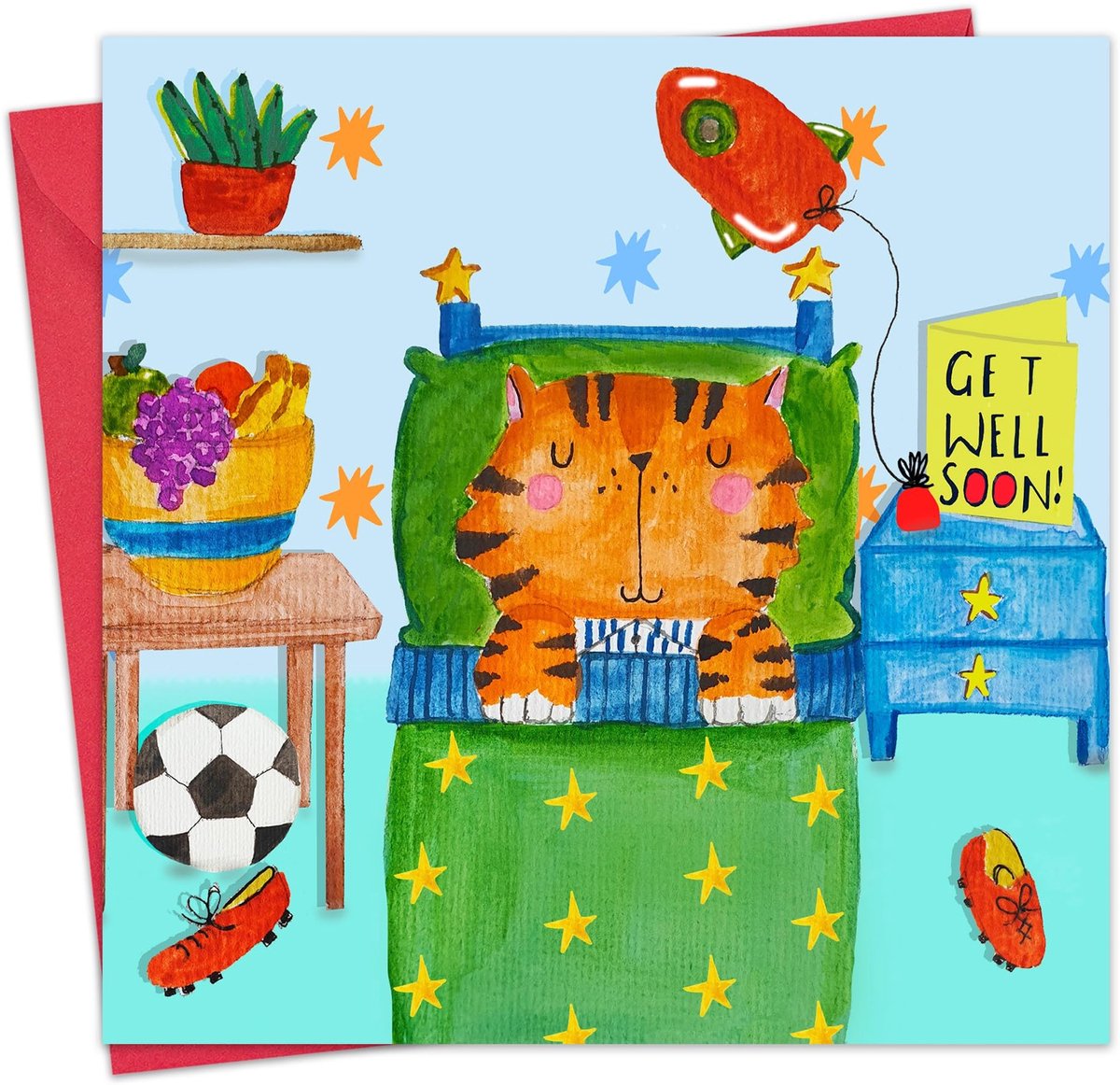 Beterschapskaart voor Kinderen - Voel je Beter - Vrolijke Ontwerp