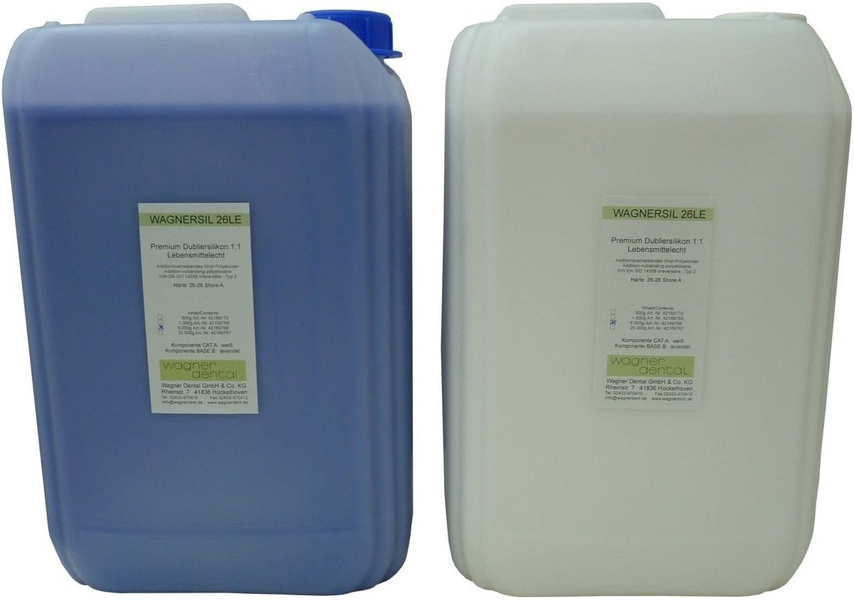 Voedselveilige Siliconenrubber - 12 kg, Dubbel A+B