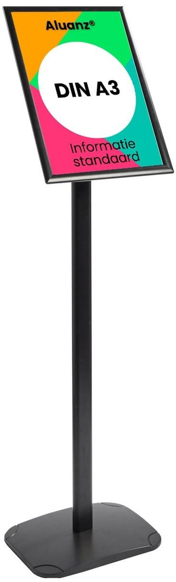 Info Stand - A3, Zwart, Aluminium