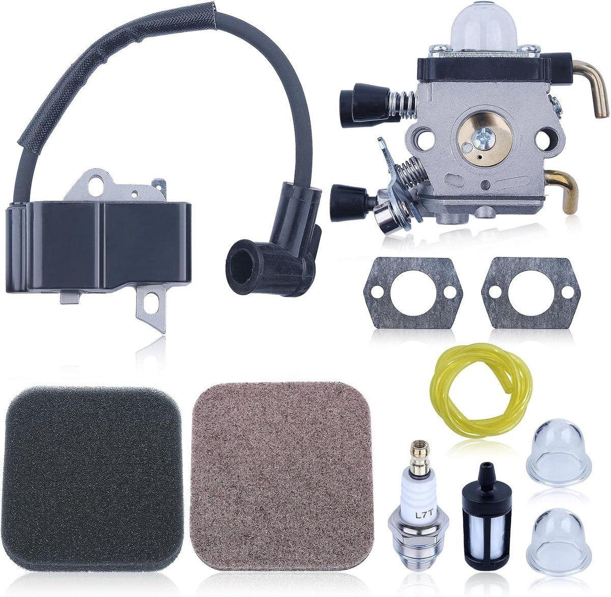Carburateur en Bougie Set voor Stihl Fs75 Fs80 Fs80R Fs85R Fs85T Fs85Rx, Vervangt OEM 4140-120-0619, Tuingereedschap Accessoires en Onderdelen
