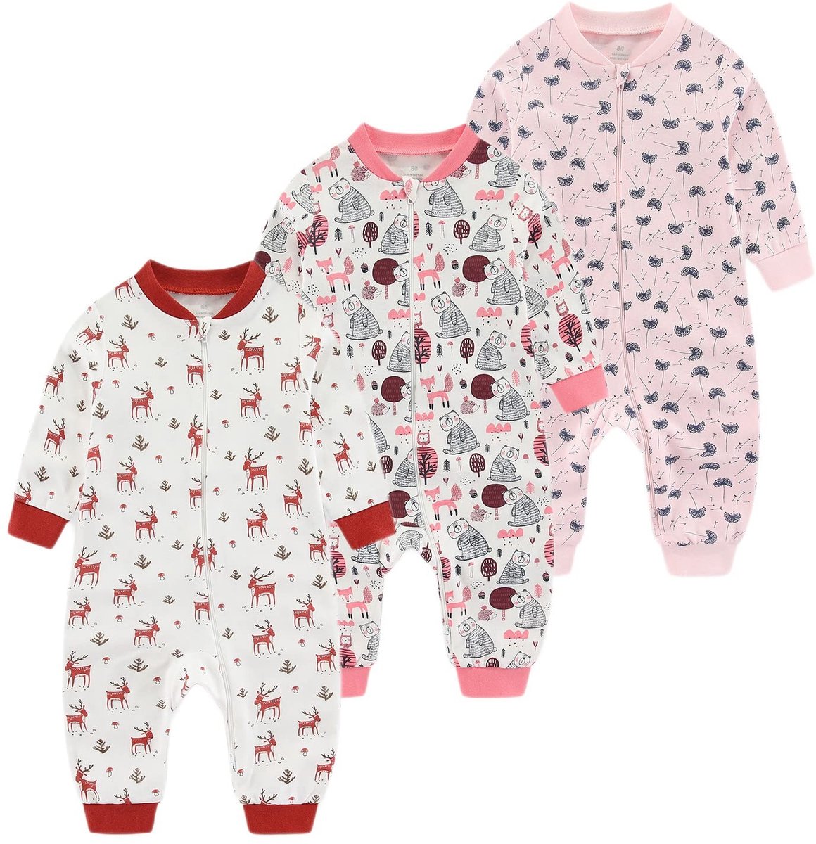 Baby Sleepsuit Romper - Dubbele Rits en Nekbescherming - 3-24 maanden