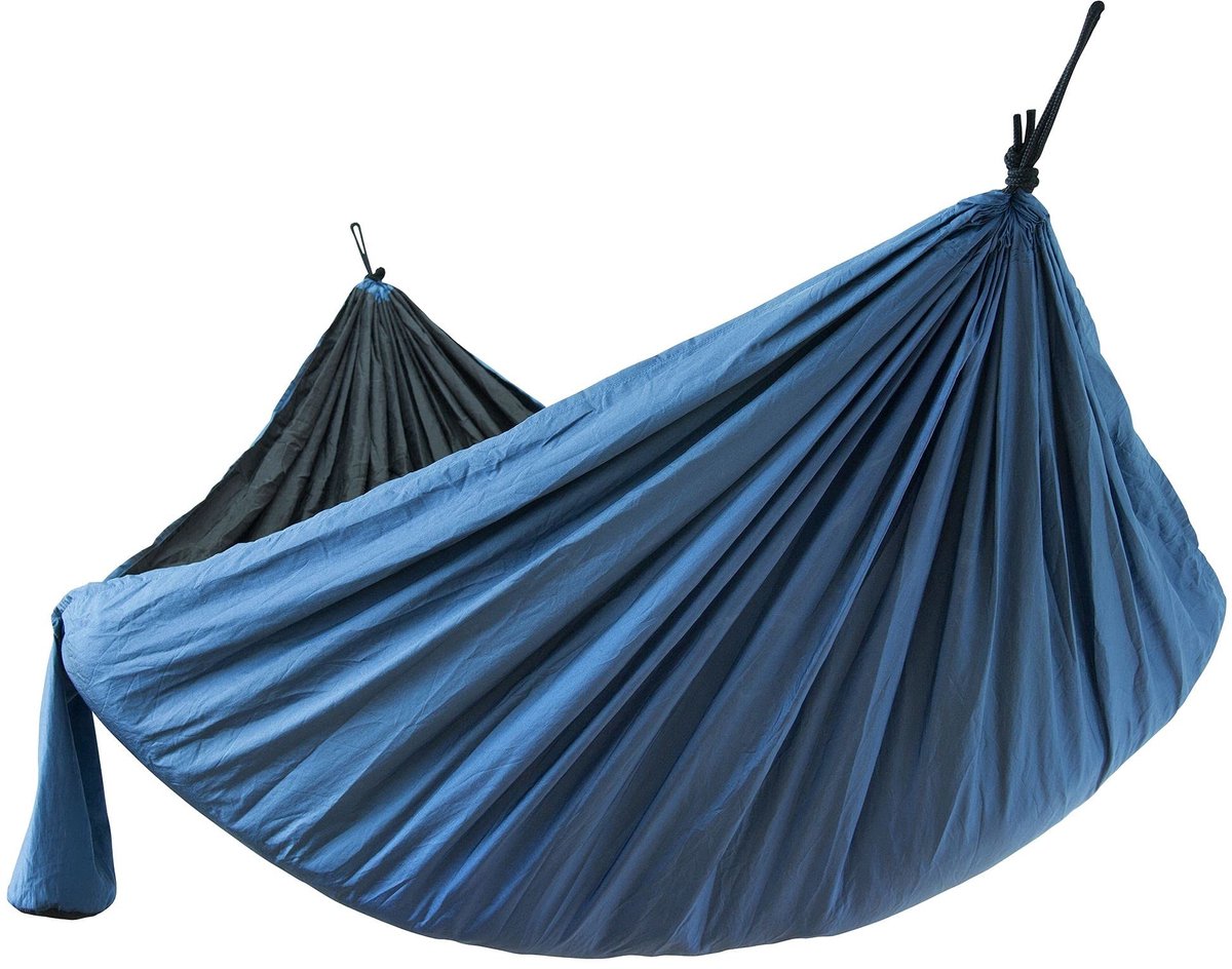 Ultralight Hangmat - 270 x 140 cm - Blauw/Grijs