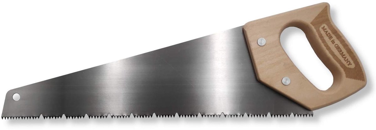 Gipsplaatzaag 38 cm - Houten handvat en kruisgeslepen tanden