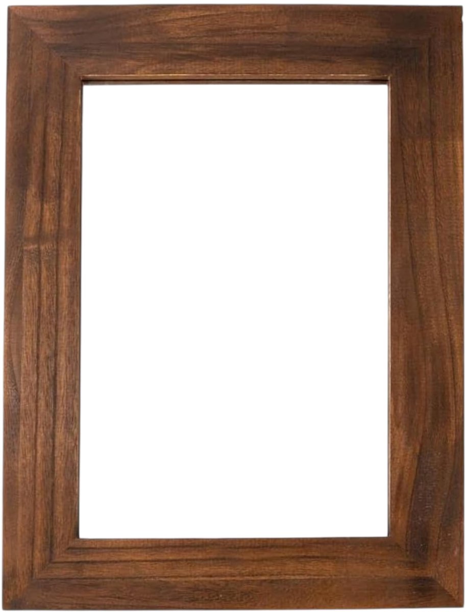 Wandspiegel - Rechthoekig - Donkerbruin - 43x58 cm
