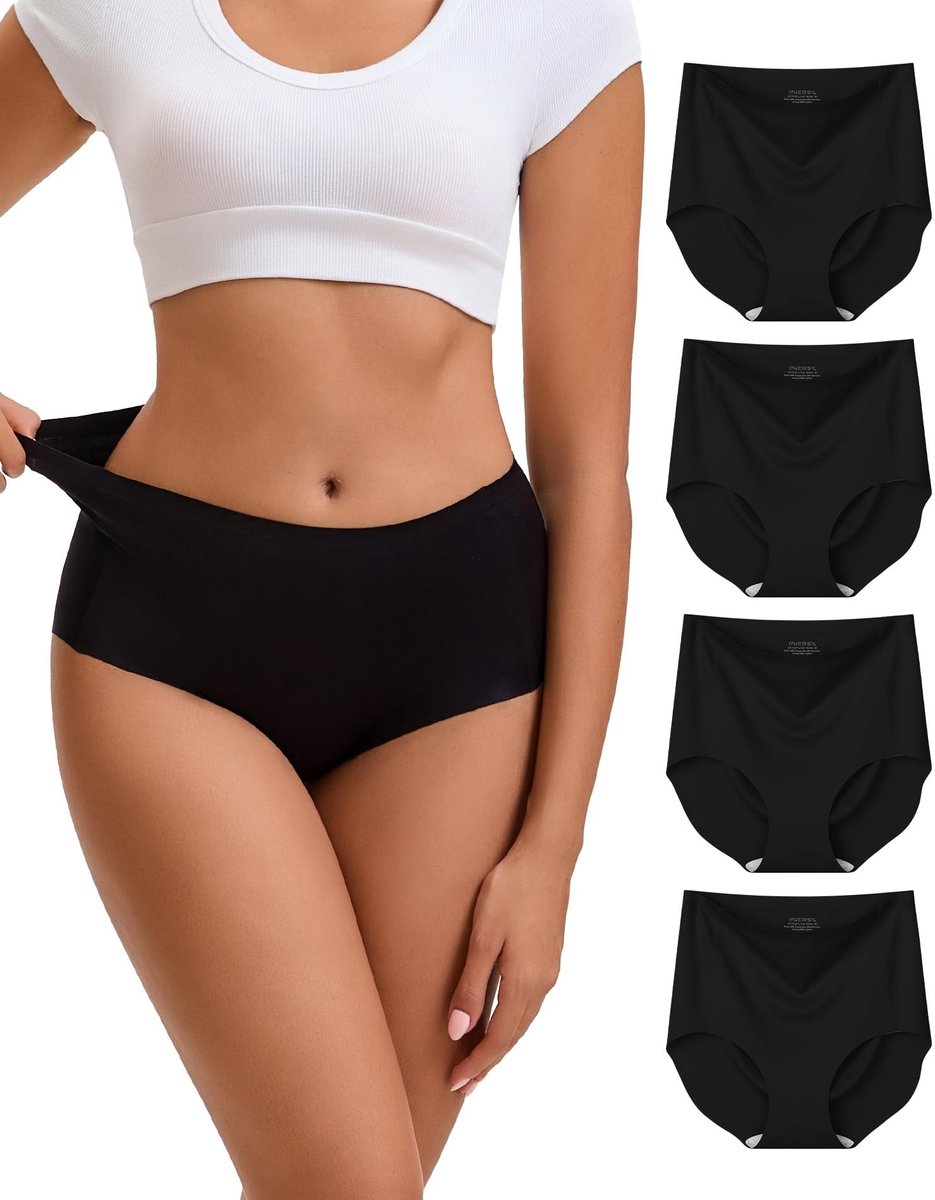Seamless Ondergoed Set van 4 - High Waist Microfibre