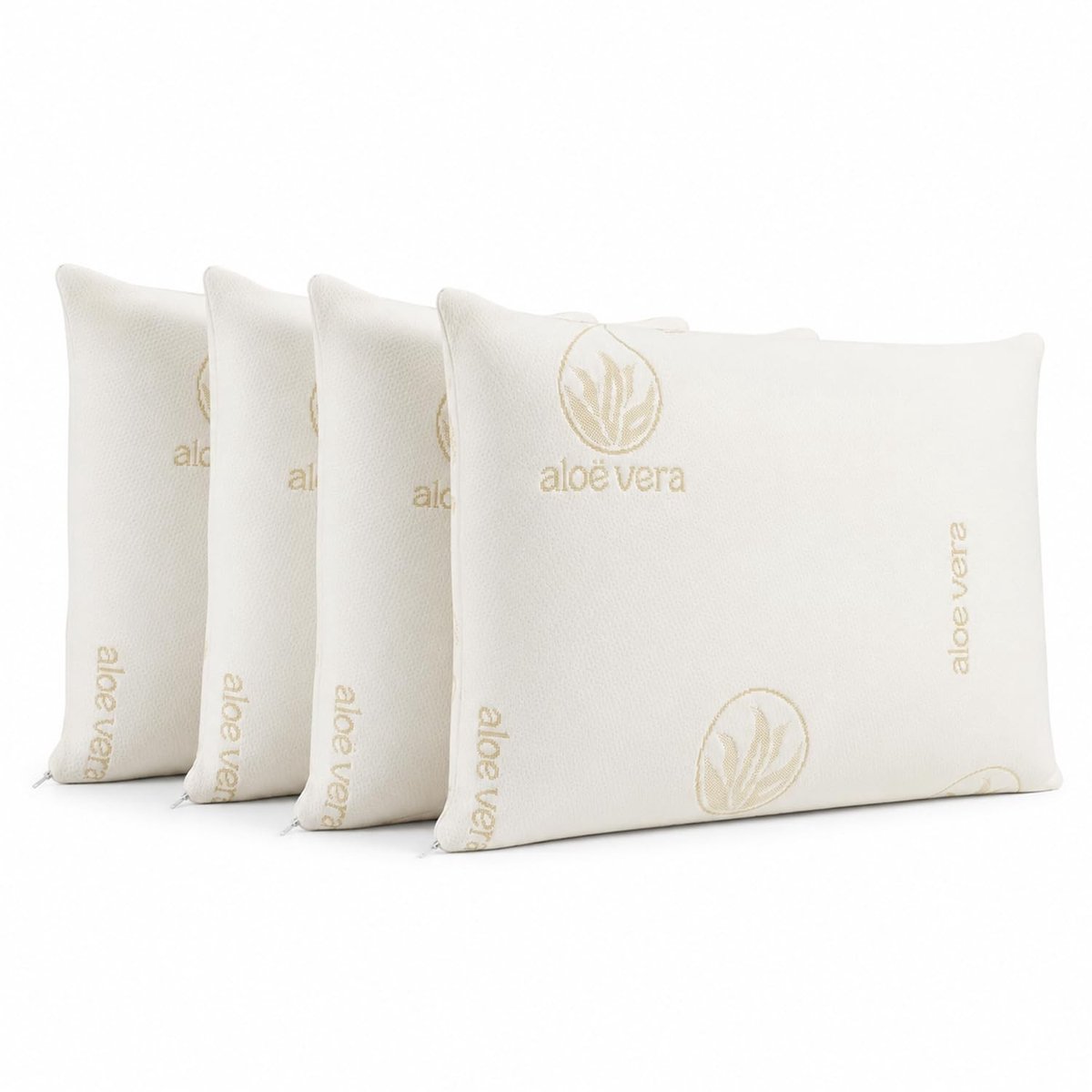 Visco-elastisch Kussen - Set van 4 - Afneembare Overtrek - 60 x 40 cm