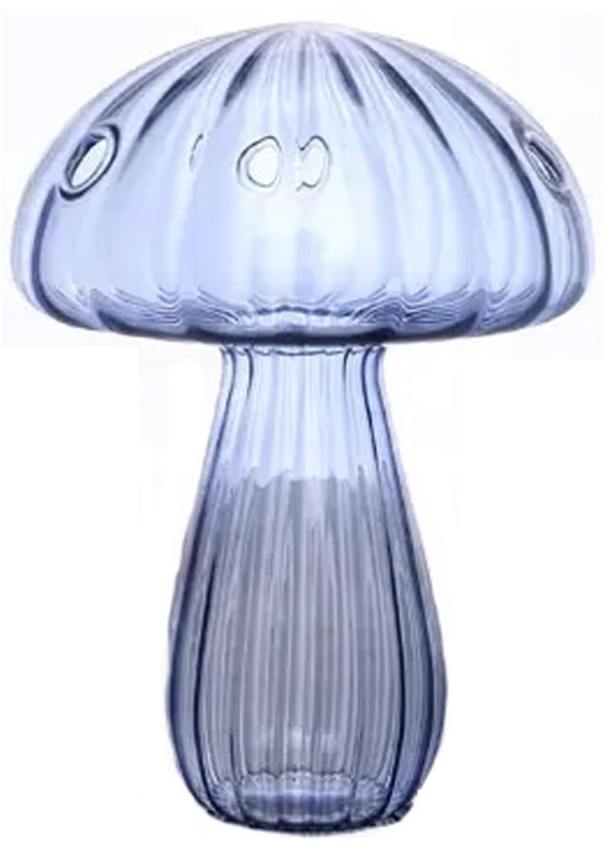 Glazen plantenvaas - Paddenstoelvorm - Decoratie voor binnen en buiten
