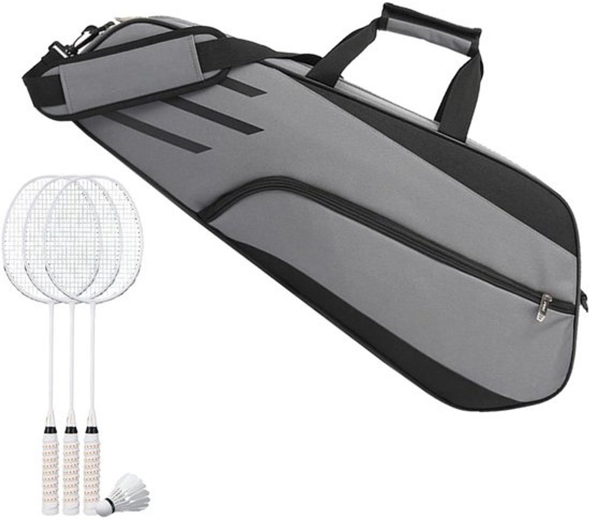 Badmintonrugzak - Sporttas Racket - Sportuitrusting Opbergen - Waterdicht Materiaal - 76 cm - Grijs