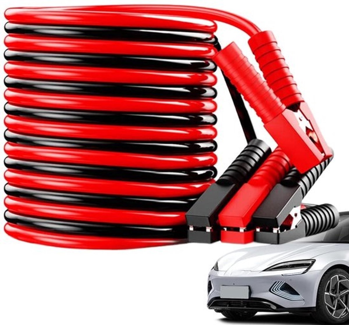 Startkabels Auto - Accukabels Jumperkabels - Accu Starten - Robuust Koper - 280 cm - Zwart