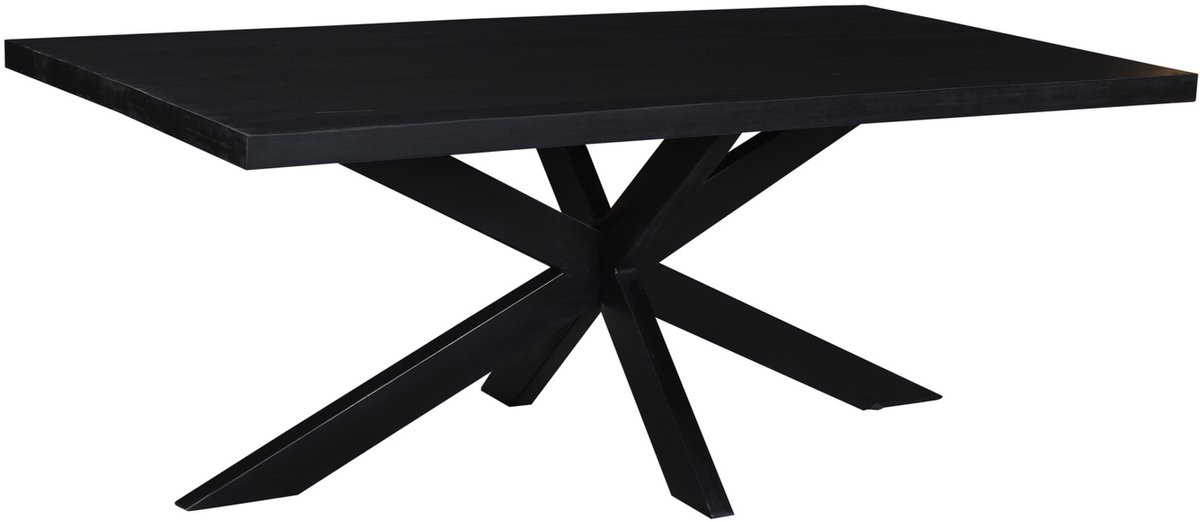 Livingfurn Eettafel Kala Spinpoot 180 cm Zwart