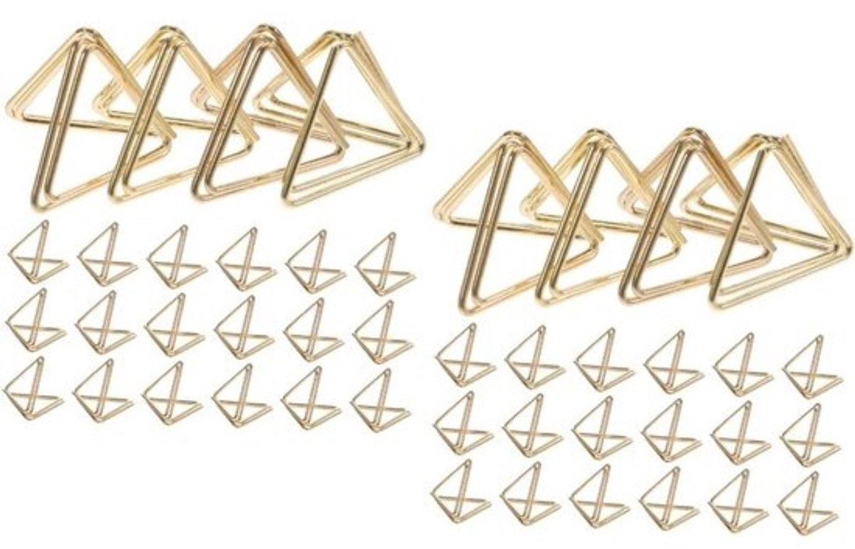 Gevormde Paperclips - Memo Clips - Tafelnummer Houders - Drievoudige Stabiliteit Basis - 60 Stuks - Rosé Goud