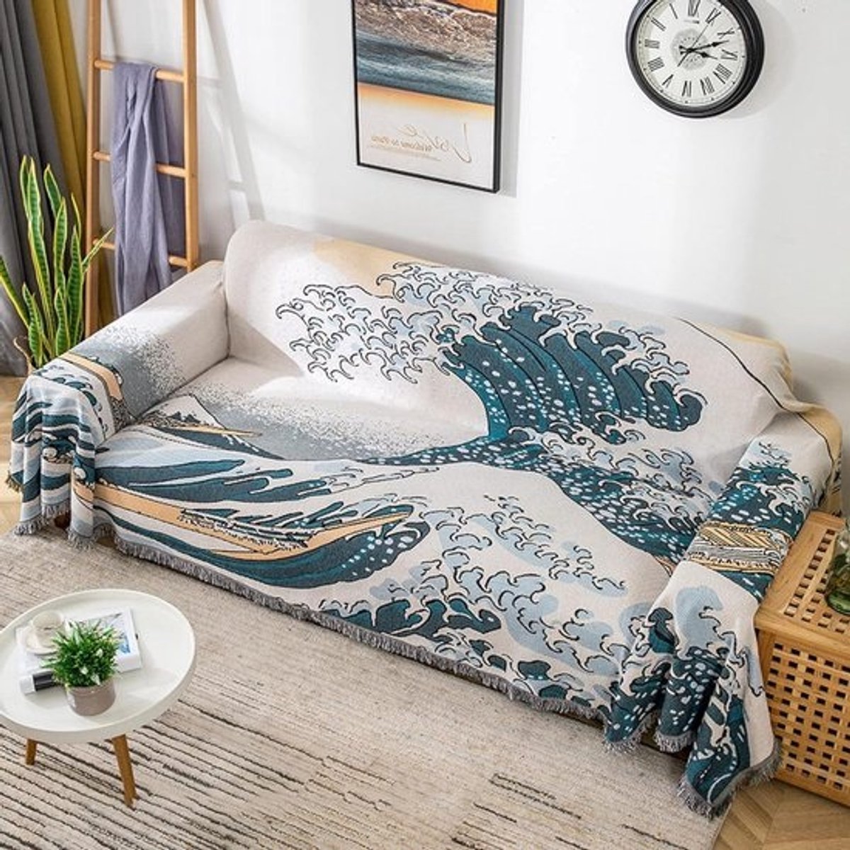 Grote Worp Deken - Gebreide Plaid - Bank decoreren - Dubbelzijdig Omkeerbaar - 230x340CM - Blauw