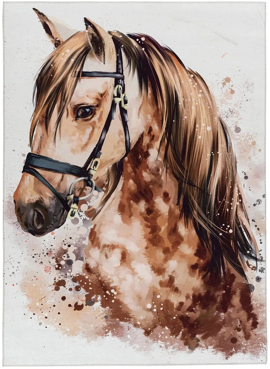 Dutch XXL Kindervloerkleed | Tapijt | Sympathy | Paard | Bruin | 120x170 cm