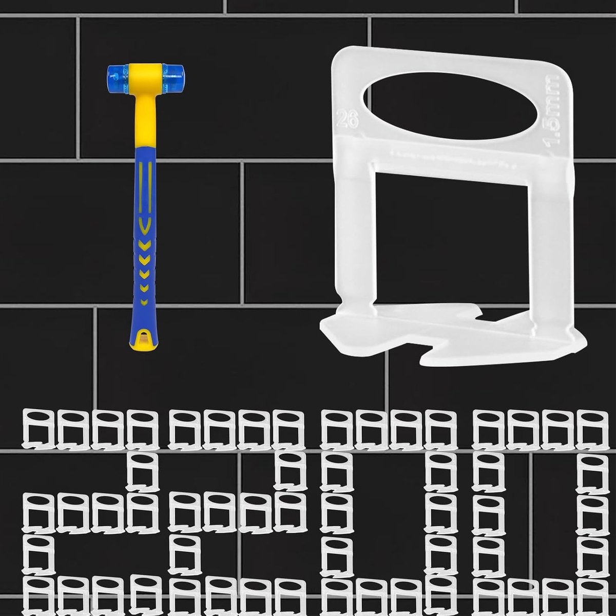 2200 Stuks Professioneel Tegel Niveau Systeem Clips 1/8" Ruimtehouder voor Nauwkeurige Tegeluitlijning en Eenvoudige DIY Installatie