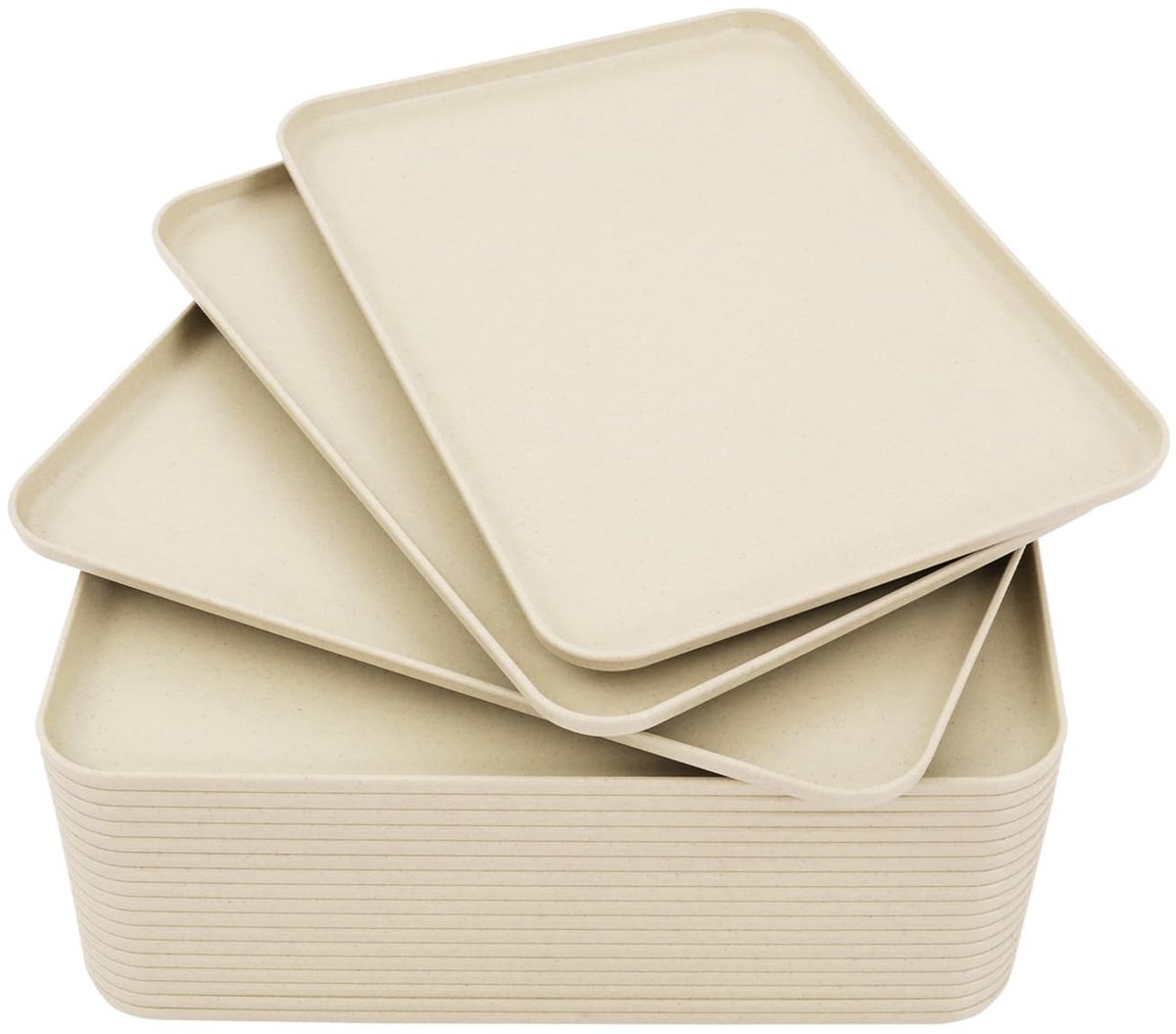 Set van 20 Dienbladen - Beige - Extra Groot