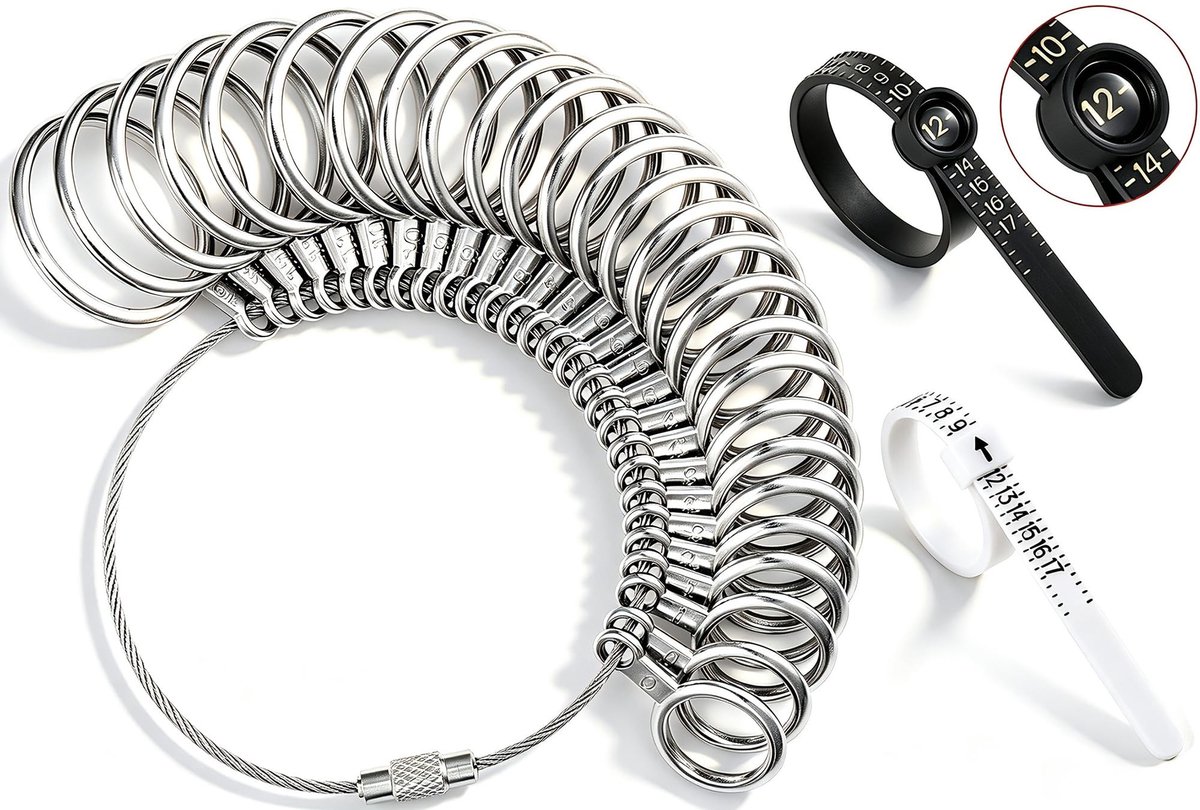 Ringmaatset - 27 Stuks van Maat 0-13 met Vinger Tape