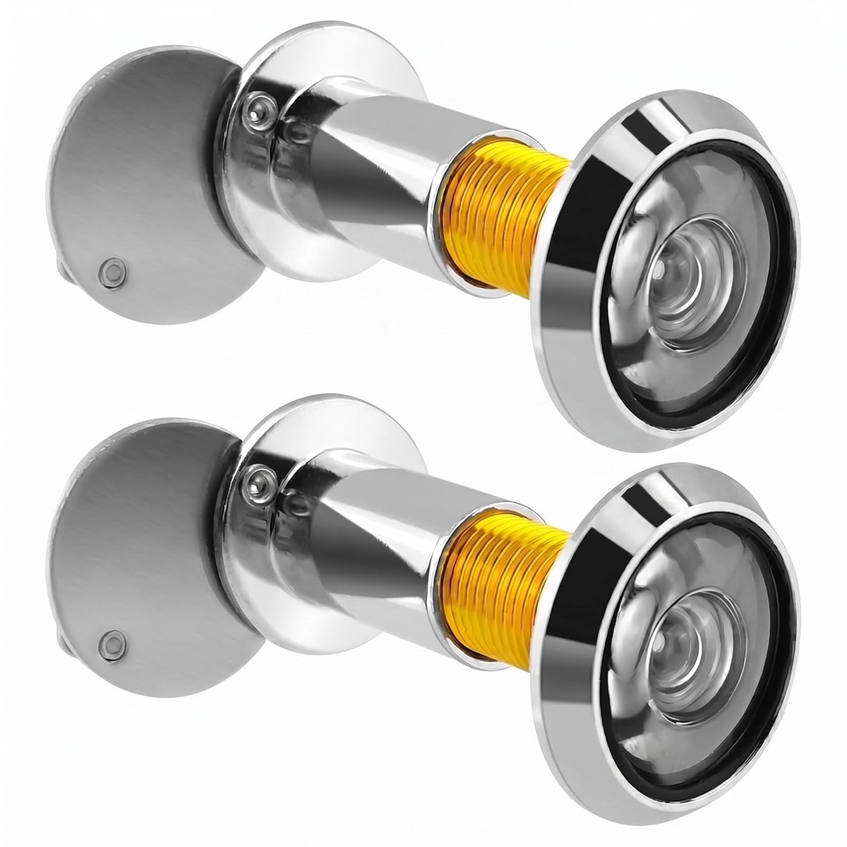Deurspectakel met Privacy Screen - Set van 2, Zilver