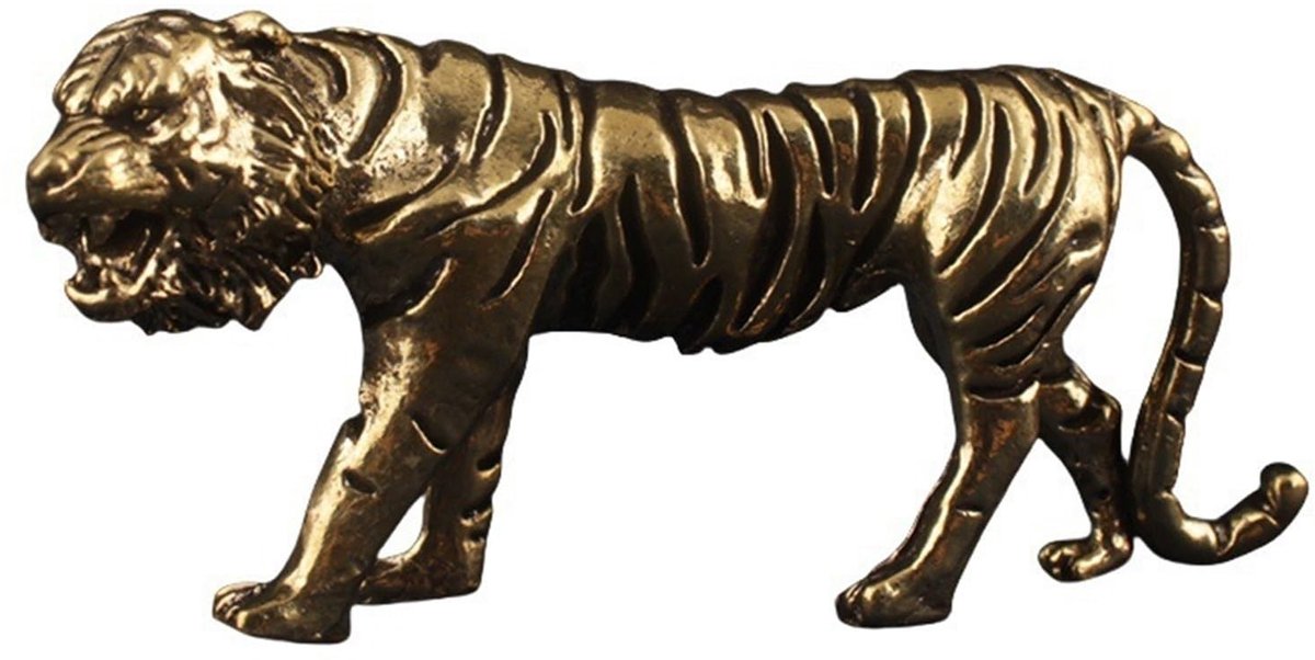 Messing Tijger Standbeeld - Retro mini ornament voor decoratie