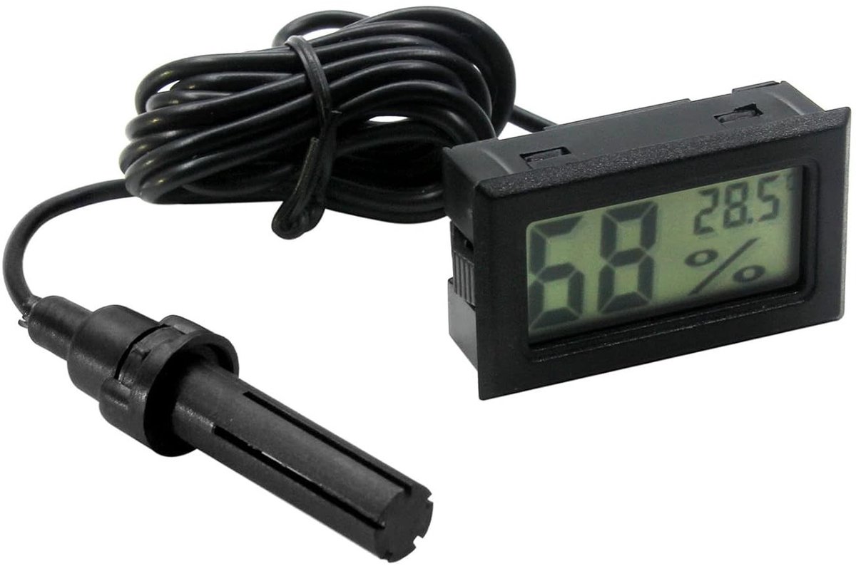 Digitale Mini Elektronische Thermometer en Hygrometer voor Binnen en Buiten met Proef voor Plantenverzorging en Klimaatmeting