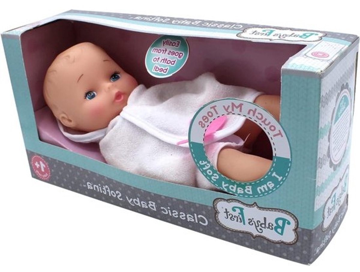 Baby Softina pop - Badpop Zachte pop - Badtijd speelgoed - Levensechte huid - Vanaf 1 jaar - Wit