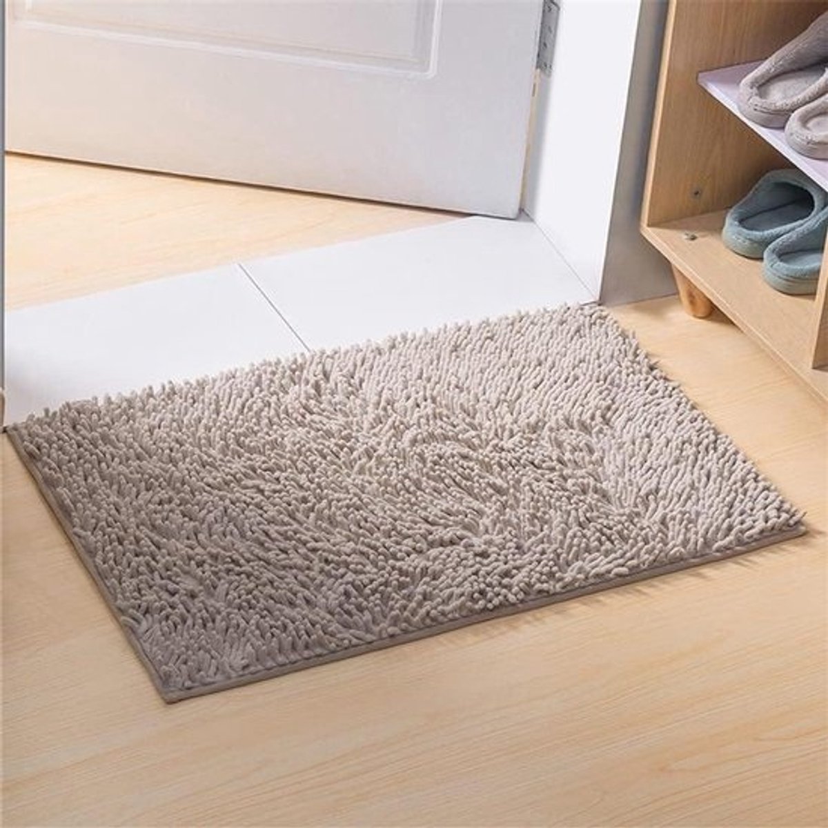 Antislip Badmat - Douchemat Keukenmat - Voorkomt Uitglijden - Extra Zacht Absorberend - 40x60 cm - Zilvergrijs
