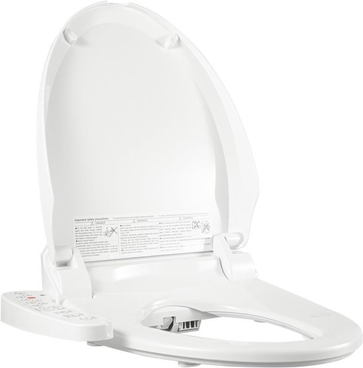 Elektrische Toiletbril - Bidet Toiletzitting - Hygiënisch Reinigen - Verwarmde Zitting - 52 x 45 cm - Wit