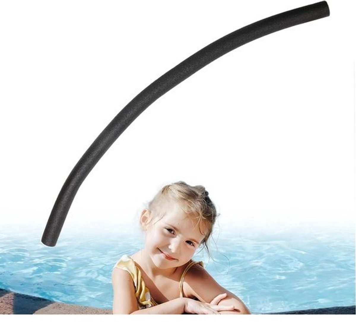 Zwempastaschuim - Zwemslang trainingsapparaat - Watersport Plezier - Duurzaam schuim met gesloten cellen - 160 cm lang - Zwart