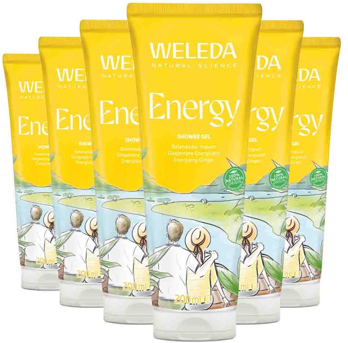 WELEDA - Gember Douchegel Energy - 6 x 200 ml - Voordeelverpakking