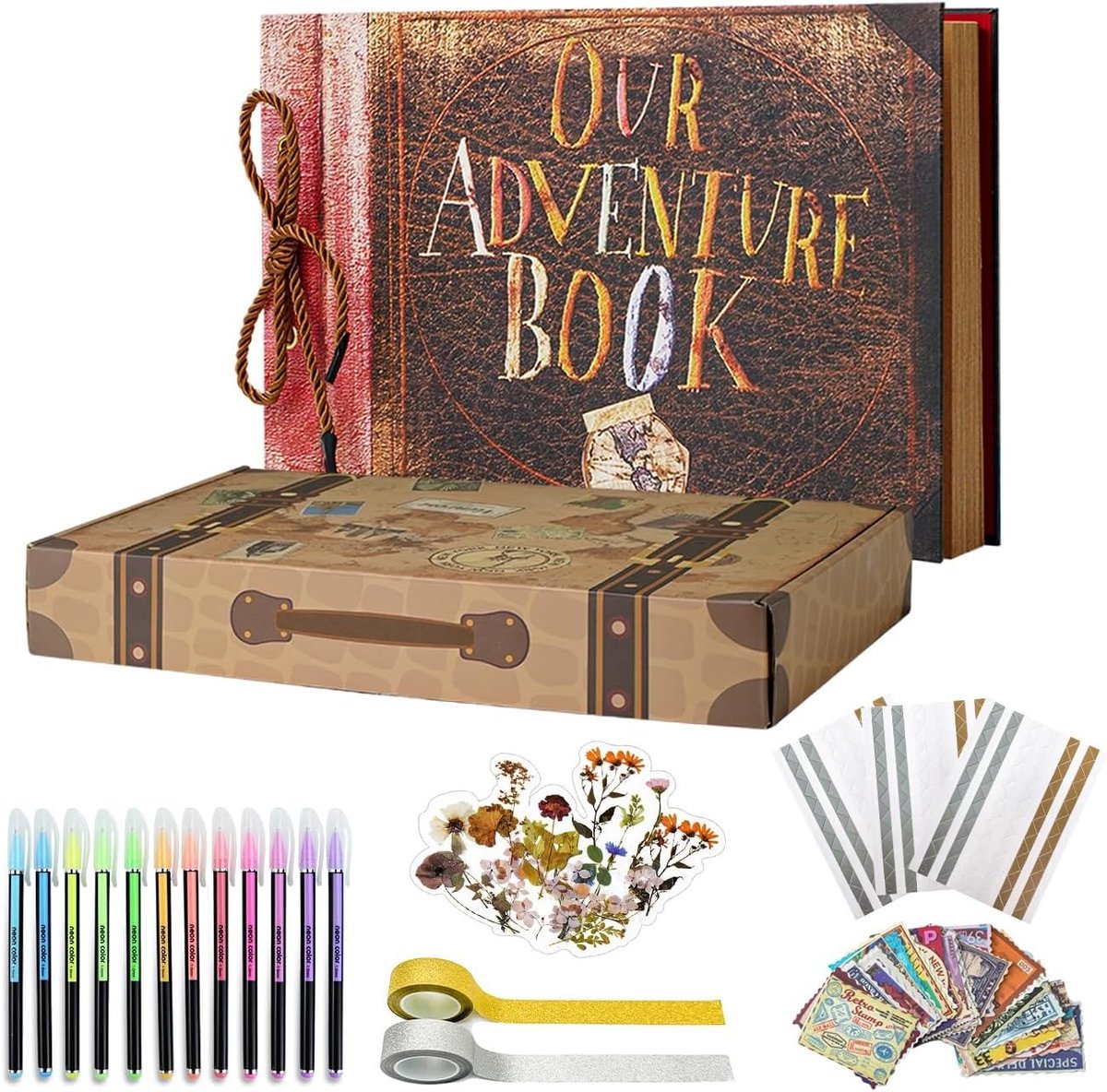 Avontuurlijke Fotoboek Kit voor DIY Fotoalbum - Perfect als Cadeau voor Verjaardag, Bruiloft of Kerstmis