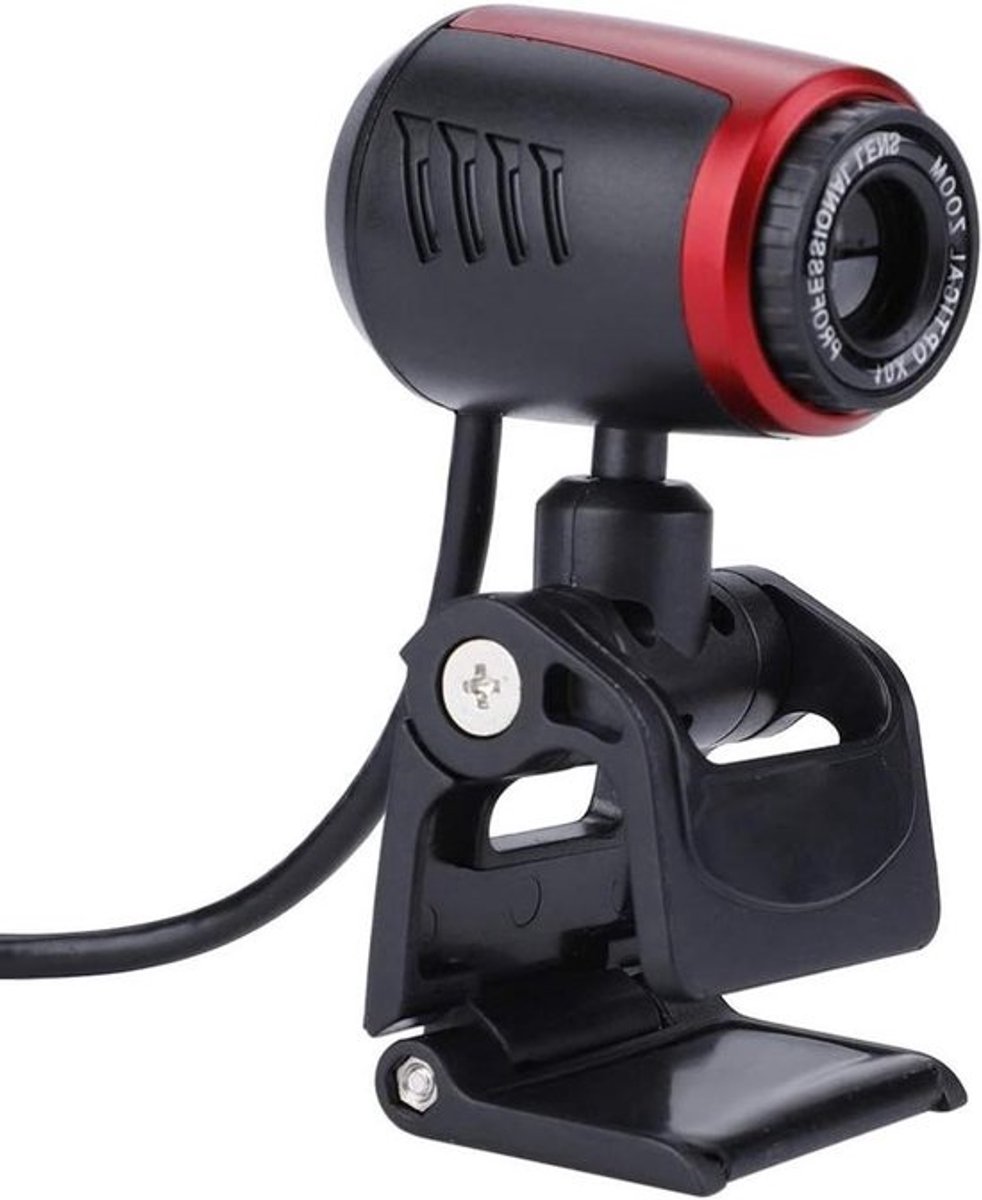 USB Webcam met Microfoon - HD Webcam met 360° Rotatie en Auto Focus